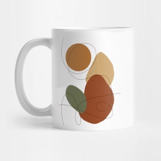 Mid Century Modern, Abstract Shapes Illustration 5.3 Mug